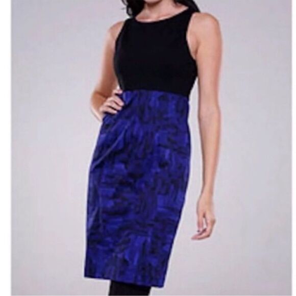 Theory Sleeveless Sheath Dress Size 8 Yeneth Brushstroke - Picture 1 of 8